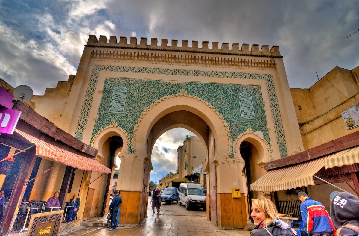 Blue Gate of Fez in Morocco